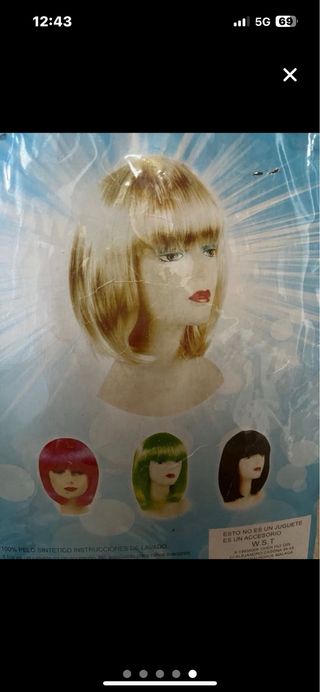 Pelucas de disfraz sin estrenar