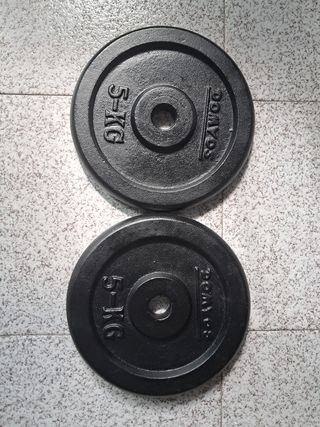 Juego 2 Discos Pesas Domyos 5kg