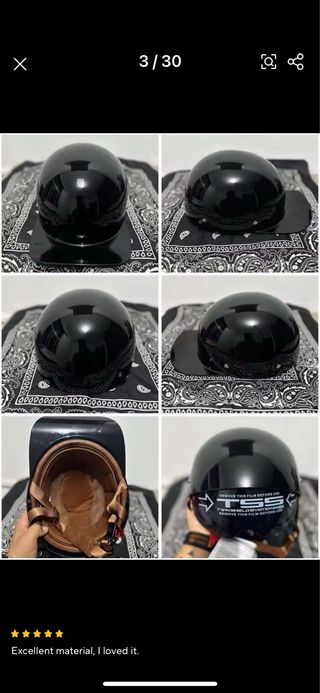 Casco Moto Calota Visera Negro talla S