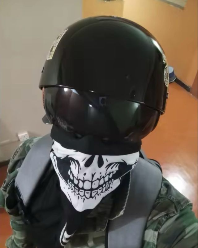 Casco Moto Calota Visera Negro talla S