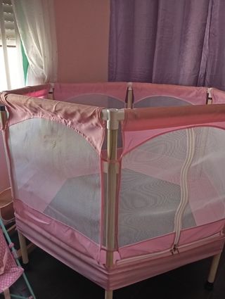 Cama elástica infantil rosa para niños 