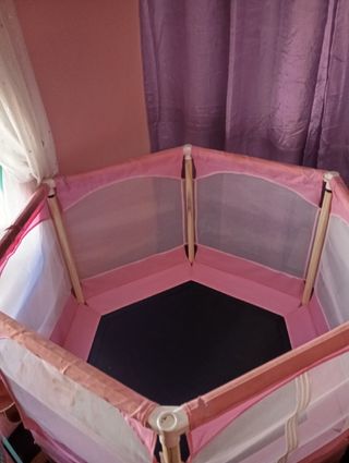 Cama elástica infantil rosa para niños 