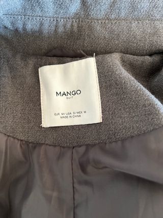 Gabardina Mango Gris Talla M