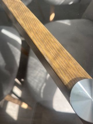 Mesa de comedor cristal y madera
