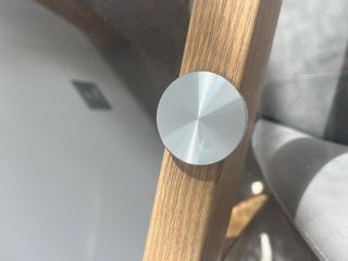 Mesa de comedor cristal y madera