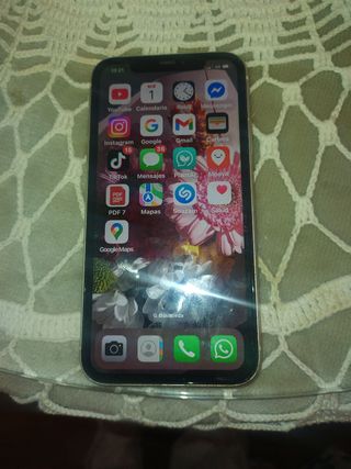 iPhone 11 con fundas y cargador