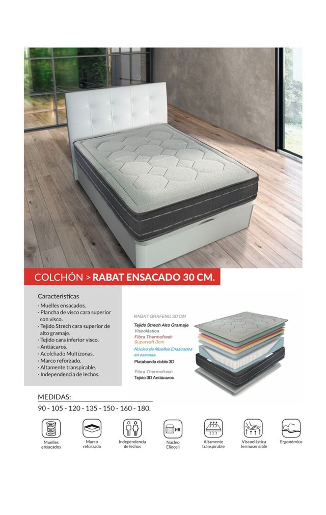 Canapé abatible + Colchón