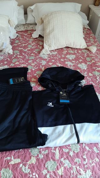 Chándal Hombre Asioka Negro y Blanco