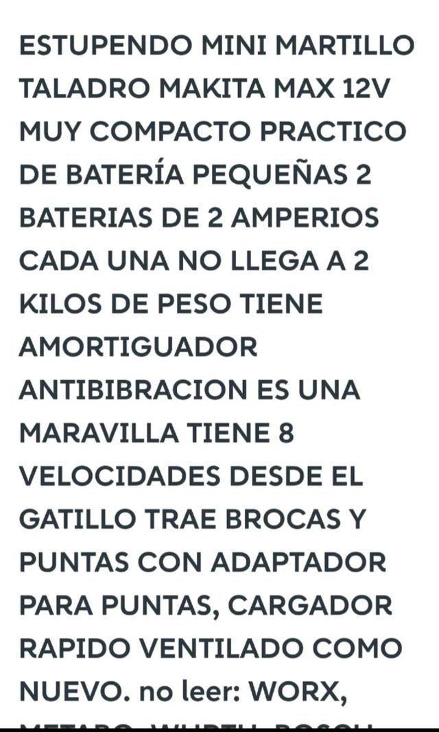 Mini taladro Makita con accesorios