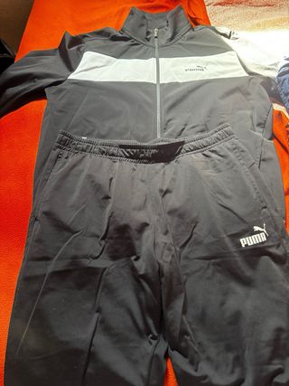 Conjunto deportivo Puma negro y blanco