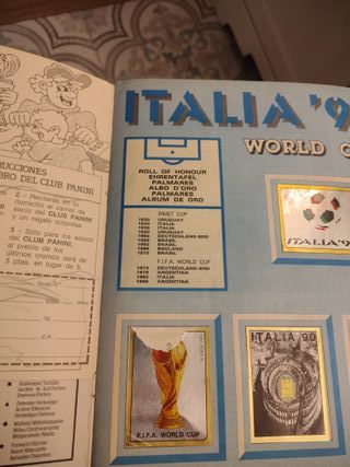 Album Panini Mundial Italia 90 Fútbol
