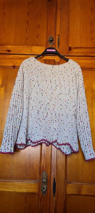 Jersey Tintoretto beige y multicolor