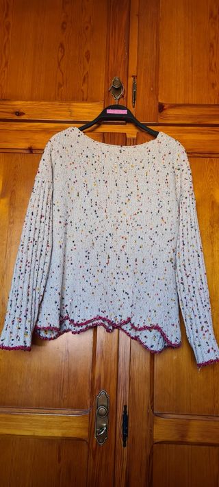 Jersey Tintoretto beige y multicolor