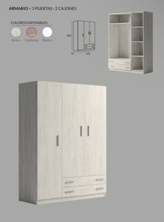 Armario 3 puertas - Envío gratis