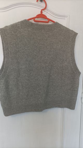 Chaleco Zara Gris Talla XL