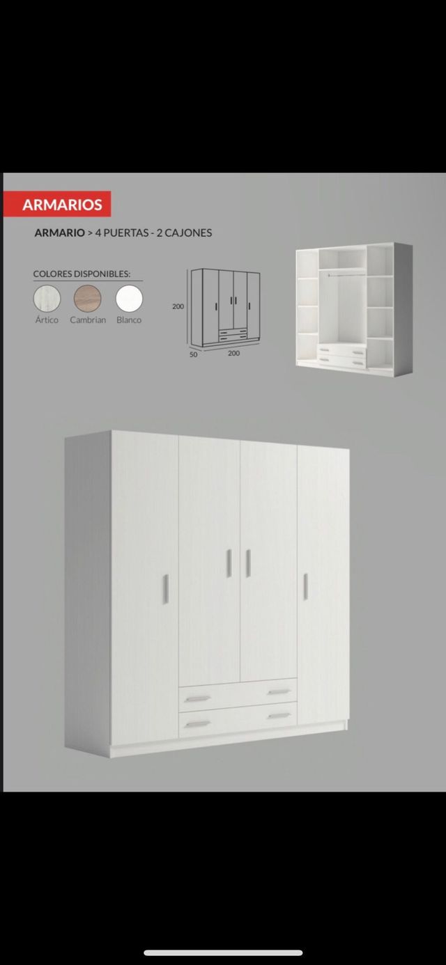 Armario 4 puertas 