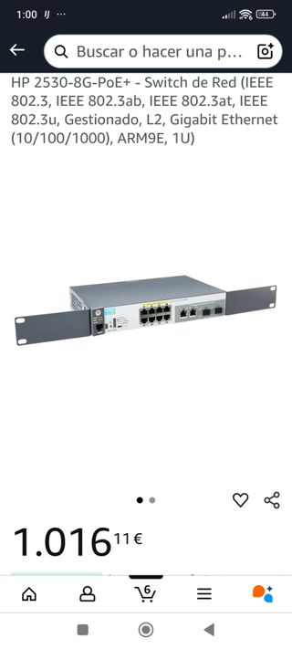 Switch HP J9774A 8G PoE