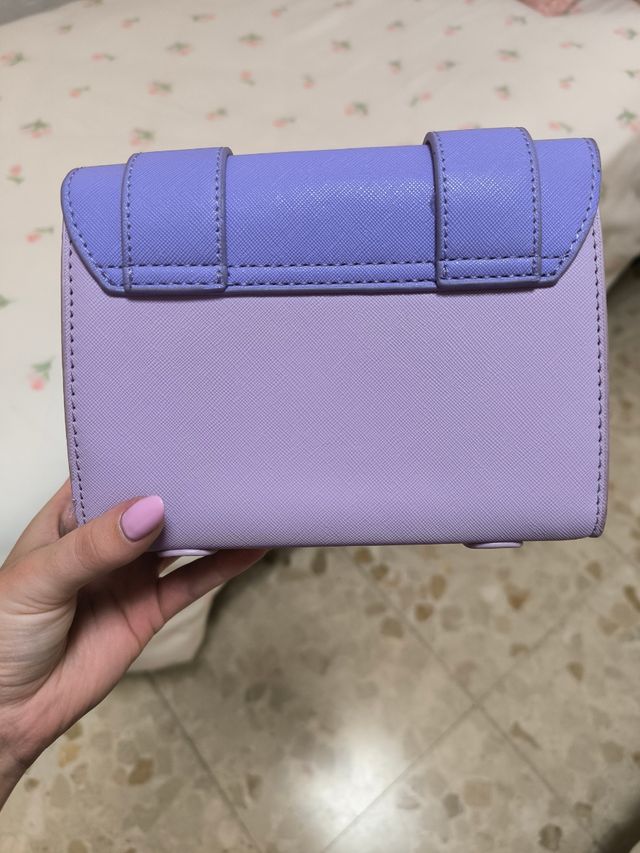Borsa viola con disegni