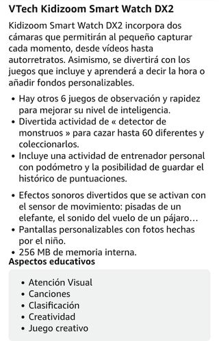 Reloj Inteligente VTech Kidizoom Smart DX2 Rosa