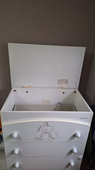 Cómoda cambiador/bañera bebé con cajones