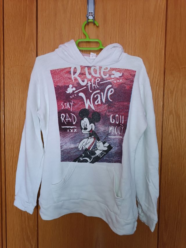 Sudadera Blanca Mickey Mouse Ride the Wave