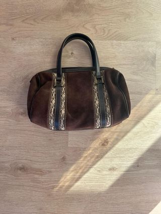 Bolso de mano Carolina Herrera ante marrón