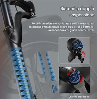 Bici elettrica 500W Pieghevole Per città E OffRoad