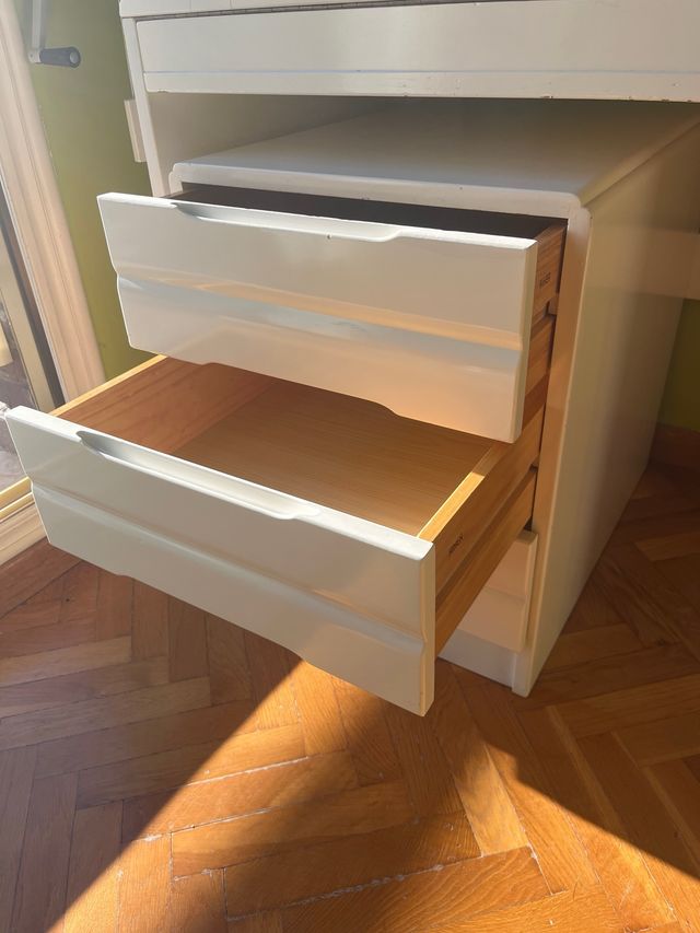 Mueble escritorio modular blanco