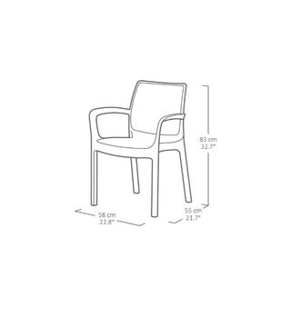 3 Sillas de jardín - plástico KETER