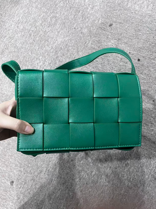 Bolso tejido verde Bottega Veneta
