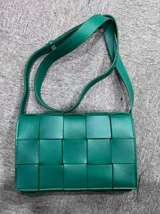 Bolso tejido verde Bottega Veneta