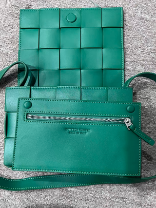 Bolso tejido verde Bottega Veneta