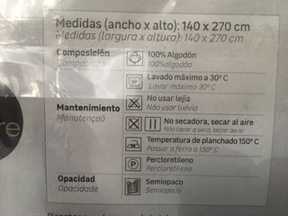 Cortina de algodón con ollaos