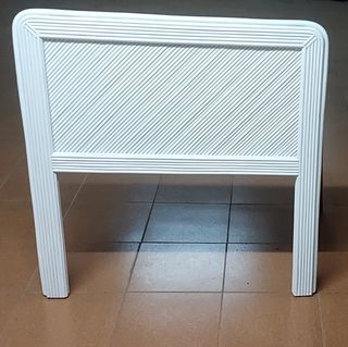 Cabezal de bambú y madera blanco