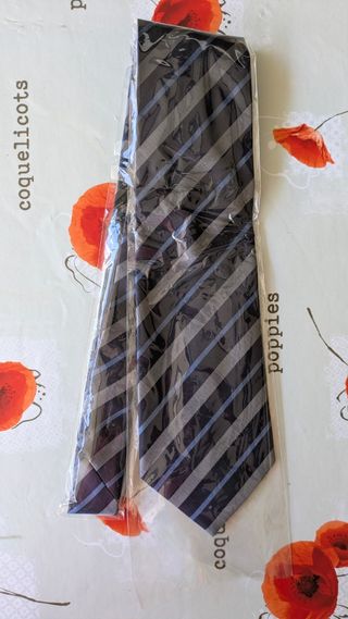 Corbata ALSA rayas azul y gris