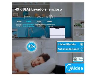 Lavavajillas Midea Blanco Portátil 6 Servicios
