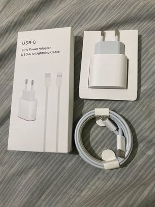 Cargador IPhone USB-C 20W+ Cable Lightning 2m