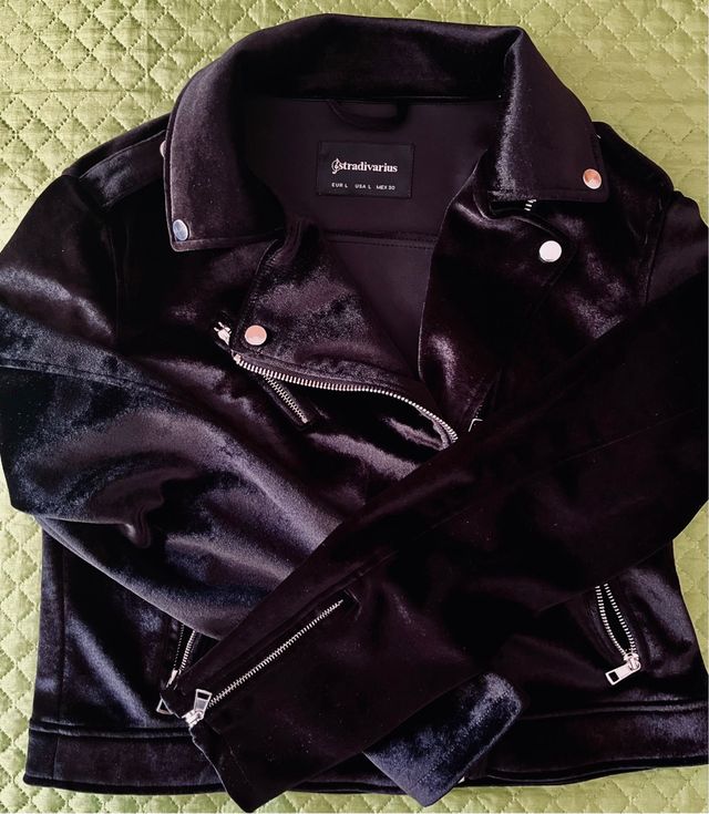 Giacca Stradivarius velluto nera taglia L