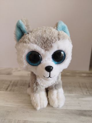 Peluche perro husky ojos grandes