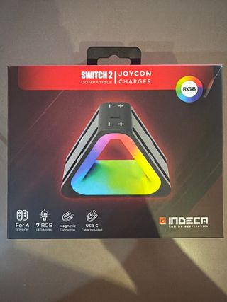 Cargador Joycon Switch 2 RGB INDECA