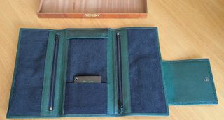 Cartera de piel Ubrique verde