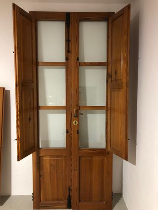 Puerta antigua madera 216x89