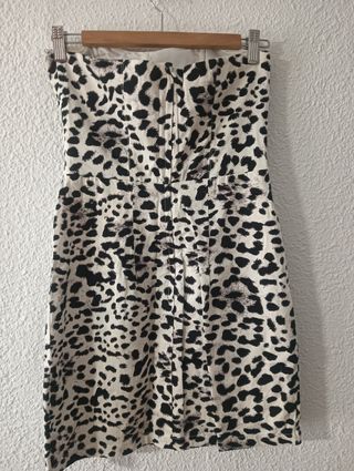 Vestido corto fiesta estampado animal