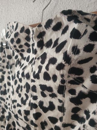 Vestido corto fiesta estampado animal