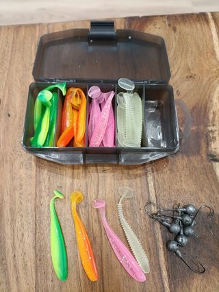 Señuelos Rockfishing 6gr muestras carrete caña