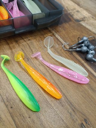 Señuelos Rockfishing 6gr muestras carrete caña