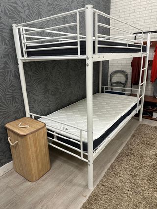 Litera metálica blanca