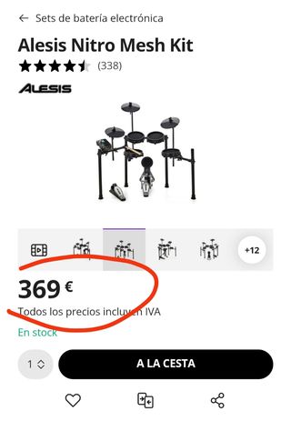 Batería Electrónica Alesis Nitro Mesh Kit