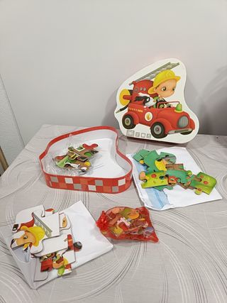 Puzzle Bombero Evolutivo 4 en 1 Infantil