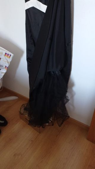 Vestido fiesta negro y blanco